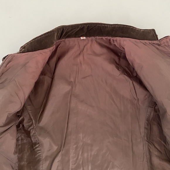 VTG Quilted Womens Quilted Velvet Jacket XL Chocolate Brown Lined Embroidered - Picture 12 of 12